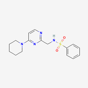 N-((4-(piperidin-1-yl)pyrimidin-2-yl)methyl)benzenesulfonamide