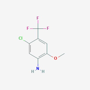 molecular formula C8H7ClF3NO B2798419 5-Chloro-2-methoxy-4-(trifluoromethyl)aniline CAS No. 1805228-73-2