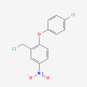 molecular formula C13H9Cl2NO3 B2798428 2-(Chloromethyl)-1-(4-chlorophenoxy)-4-nitrobenzene CAS No. 924862-19-1