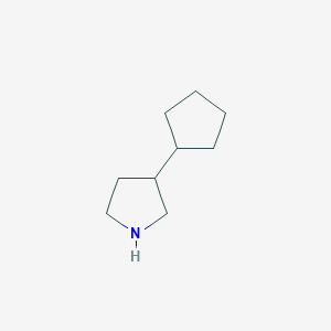 molecular formula C9H17N B2798431 3-Cyclopentylpyrrolidine CAS No. 917505-31-8