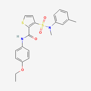 molecular formula C21H22N2O4S2 B2798449 N-(4-ethoxyphenyl)-3-[methyl(3-methylphenyl)sulfamoyl]thiophene-2-carboxamide CAS No. 1206999-94-1
