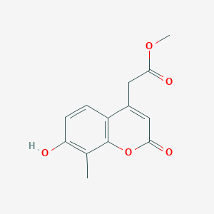 molecular formula C13H12O5 B2798480 methyl (7-hydroxy-8-methyl-2-oxo-2H-chromen-4-yl)acetate CAS No. 714206-31-2