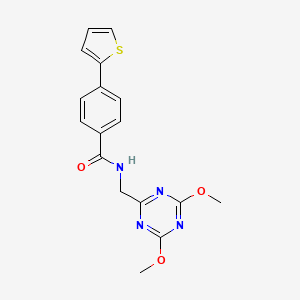 N-((4,6-dimethoxy-1,3,5-triazin-2-yl)methyl)-4-(thiophen-2-yl)benzamide