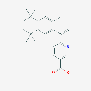 molecular formula C24H29NO2 B027985 Methyl 6-[1-(3,5,5,8,8-pentamethyl-5,6,7,8-tetrahydronaphthalen-2-yl)ethenyl]pyridine-3-carboxylate CAS No. 153559-44-5