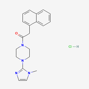 molecular formula C20H23ClN4O B2798502 1-(4-(1-methyl-1H-imidazol-2-yl)piperazin-1-yl)-2-(naphthalen-1-yl)ethanone hydrochloride CAS No. 1189471-99-5