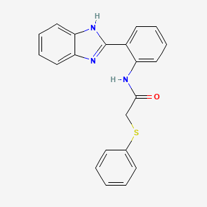N-(2-(1H-benzo[d]imidazol-2-yl)phenyl)-2-(phenylthio)acetamide