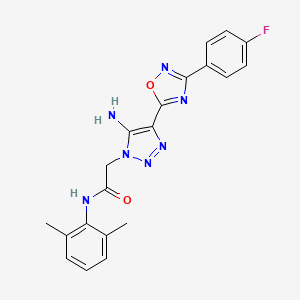 2-{5-amino-4-[3-(4-fluorophenyl)-1,2,4-oxadiazol-5-yl]-1H-1,2,3-triazol-1-yl}-N-(2,6-dimethylphenyl)acetamide