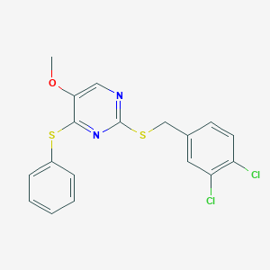 2-[(3,4-Dichlorobenzyl)sulfanyl]-5-methoxy-4-(phenylsulfanyl)pyrimidine