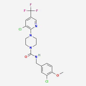 N-[(3-chloro-4-methoxyphenyl)methyl]-4-[3-chloro-5-(trifluoromethyl)pyridin-2-yl]piperazine-1-carboxamide