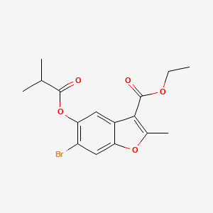 Ethyl 6-bromo-2-methyl-5-[(2-methylpropanoyl)oxy]-1-benzofuran-3-carboxylate