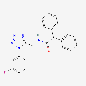 N-((1-(3-fluorophenyl)-1H-tetrazol-5-yl)methyl)-2,2-diphenylacetamide
