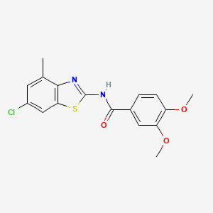 N-(6-chloro-4-methyl-1,3-benzothiazol-2-yl)-3,4-dimethoxybenzamide