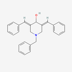 1-benzyl-3,5-bis[(E)-phenylmethylidene]-4-piperidinol