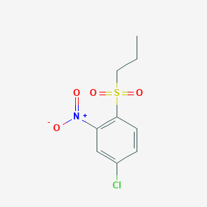 molecular formula C9H10ClNO4S B2798543 4-Chloro-2-nitro-1-(propylsulfonyl)benzene CAS No. 90346-82-0