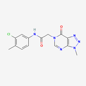 molecular formula C14H13ClN6O2 B2798545 N-(3-chloro-4-methylphenyl)-2-(3-methyl-7-oxo-3H-[1,2,3]triazolo[4,5-d]pyrimidin-6(7H)-yl)acetamide CAS No. 1060181-44-3