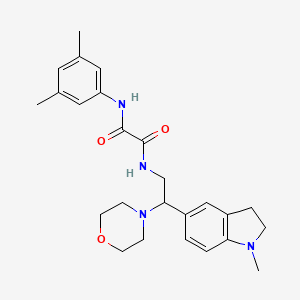 molecular formula C25H32N4O3 B2798548 N1-(3,5-dimethylphenyl)-N2-(2-(1-methylindolin-5-yl)-2-morpholinoethyl)oxalamide CAS No. 921924-23-4