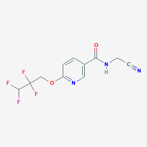 molecular formula C11H9F4N3O2 B2798564 N-(cyanomethyl)-6-(2,2,3,3-tetrafluoropropoxy)pyridine-3-carboxamide CAS No. 1333565-50-6