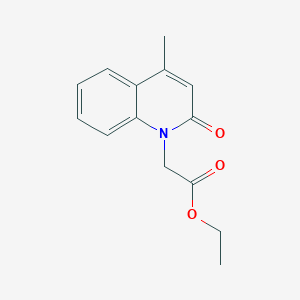 molecular formula C14H15NO3 B2798578 ethyl 2-(4-methyl-2-oxo-1,2-dihydroquinolin-1-yl)acetate CAS No. 103368-18-9