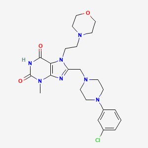 8-{[4-(3-chlorophenyl)piperazin-1-yl]methyl}-3-methyl-7-(2-morpholin-4-ylethyl)-3,7-dihydro-1H-purine-2,6-dione