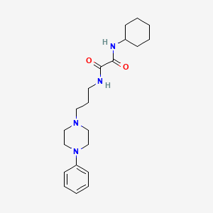 molecular formula C21H32N4O2 B2798587 N1-cyclohexyl-N2-(3-(4-phenylpiperazin-1-yl)propyl)oxalamide CAS No. 1049519-15-4