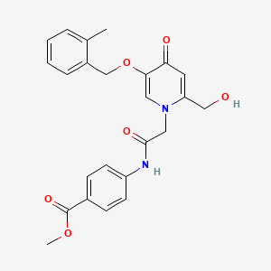 methyl 4-(2-(2-(hydroxymethyl)-5-((2-methylbenzyl)oxy)-4-oxopyridin-1(4H)-yl)acetamido)benzoate