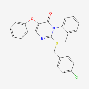 2-((4-chlorobenzyl)thio)-3-(o-tolyl)benzofuro[3,2-d]pyrimidin-4(3H)-one