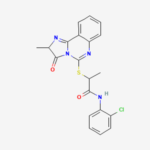 N-(2-chlorophenyl)-2-((2-methyl-3-oxo-2,3-dihydroimidazo[1,2-c]quinazolin-5-yl)thio)propanamide