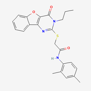N-(2,4-dimethylphenyl)-2-[(4-oxo-3-propyl-[1]benzofuro[3,2-d]pyrimidin-2-yl)sulfanyl]acetamide