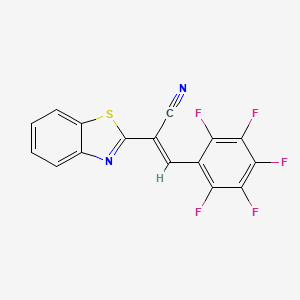 (2E)-2-(1,3-benzothiazol-2-yl)-3-(pentafluorophenyl)prop-2-enenitrile