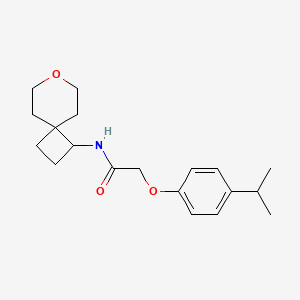 molecular formula C19H27NO3 B2798597 N-{7-oxaspiro[3.5]nonan-1-yl}-2-[4-(propan-2-yl)phenoxy]acetamide CAS No. 2309537-08-2