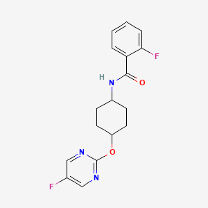 2-fluoro-N-((1r,4r)-4-((5-fluoropyrimidin-2-yl)oxy)cyclohexyl)benzamide