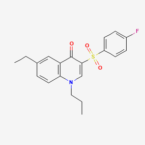 molecular formula C20H20FNO3S B2798652 6-ethyl-3-(4-fluorobenzenesulfonyl)-1-propyl-1,4-dihydroquinolin-4-one CAS No. 899214-41-6