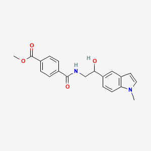 molecular formula C20H20N2O4 B2798665 methyl 4-((2-hydroxy-2-(1-methyl-1H-indol-5-yl)ethyl)carbamoyl)benzoate CAS No. 2034258-83-6