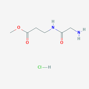 molecular formula C6H13ClN2O3 B2798668 methyl3-(2-aminoacetamido)propanoatehydrochloride CAS No. 208829-58-7