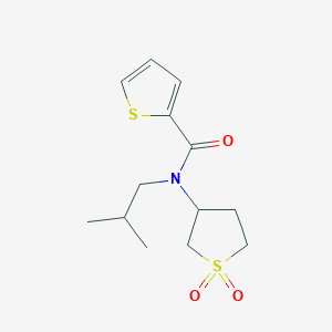 molecular formula C13H19NO3S2 B2798674 N-(1,1-dioxo-1lambda6-thiolan-3-yl)-N-(2-methylpropyl)thiophene-2-carboxamide CAS No. 874788-57-5