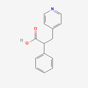 molecular formula C14H13NO2 B2798694 2-Phenyl-3-(pyridin-4-yl)propanoic acid CAS No. 1017323-33-9