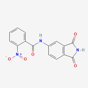 molecular formula C15H9N3O5 B2798719 N-(1,3-dioxoisoindolin-5-yl)-2-nitrobenzamide CAS No. 683235-81-6