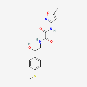 molecular formula C15H17N3O4S B2798739 N1-(2-hydroxy-2-(4-(methylthio)phenyl)ethyl)-N2-(5-methylisoxazol-3-yl)oxalamide CAS No. 1448073-74-2