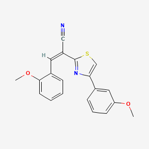molecular formula C20H16N2O2S B2798750 (Z)-3-(2-methoxyphenyl)-2-(4-(3-methoxyphenyl)thiazol-2-yl)acrylonitrile CAS No. 476668-96-9