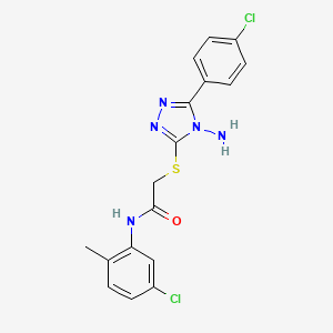molecular formula C17H15Cl2N5OS B2798751 2-((4-amino-5-(4-chlorophenyl)-4H-1,2,4-triazol-3-yl)thio)-N-(5-chloro-2-methylphenyl)acetamide CAS No. 768291-05-0