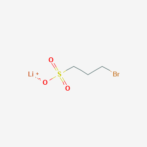 molecular formula C3H6BrLiO3S B2798761 Lithium(1+) ion 3-bromopropane-1-sulfonate CAS No. 127666-86-8