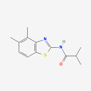 molecular formula C13H16N2OS B2798768 N-(4,5-dimethyl-1,3-benzothiazol-2-yl)-2-methylpropanamide CAS No. 864860-83-3