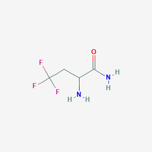 molecular formula C4H7F3N2O B2798775 2-Amino-4,4,4-trifluorobutyramide CAS No. 1262414-55-0