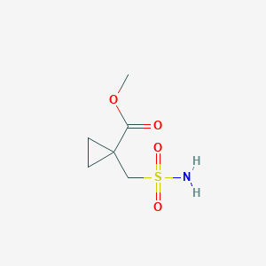 molecular formula C6H11NO4S B2798798 Methyl 1-(sulfamoylmethyl)cyclopropane-1-carboxylate CAS No. 2172265-06-2