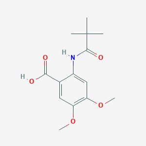 molecular formula C14H19NO5 B2798806 2-(2,2-Dimethylpropanamido)-4,5-dimethoxybenzoic acid CAS No. 679785-24-1
