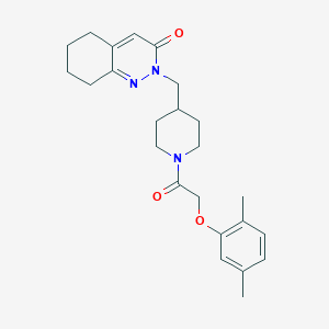 molecular formula C24H31N3O3 B2798813 2-({1-[2-(2,5-Dimethylphenoxy)acetyl]piperidin-4-yl}methyl)-2,3,5,6,7,8-hexahydrocinnolin-3-one CAS No. 2320178-81-0