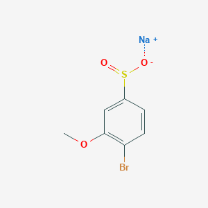 molecular formula C7H6BrNaO3S B2798829 Sodium 4-bromo-3-methoxybenzene-1-sulfinate CAS No. 1511293-88-1