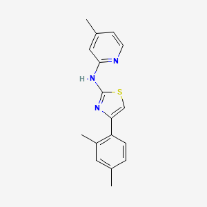 N-[4-(2,4-dimethylphenyl)-1,3-thiazol-2-yl]-4-methylpyridin-2-amine