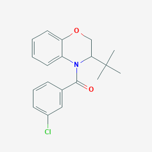 [3-(tert-butyl)-2,3-dihydro-4H-1,4-benzoxazin-4-yl](3-chlorophenyl)methanone