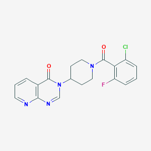 3-(1-(2-chloro-6-fluorobenzoyl)piperidin-4-yl)pyrido[2,3-d]pyrimidin-4(3H)-one